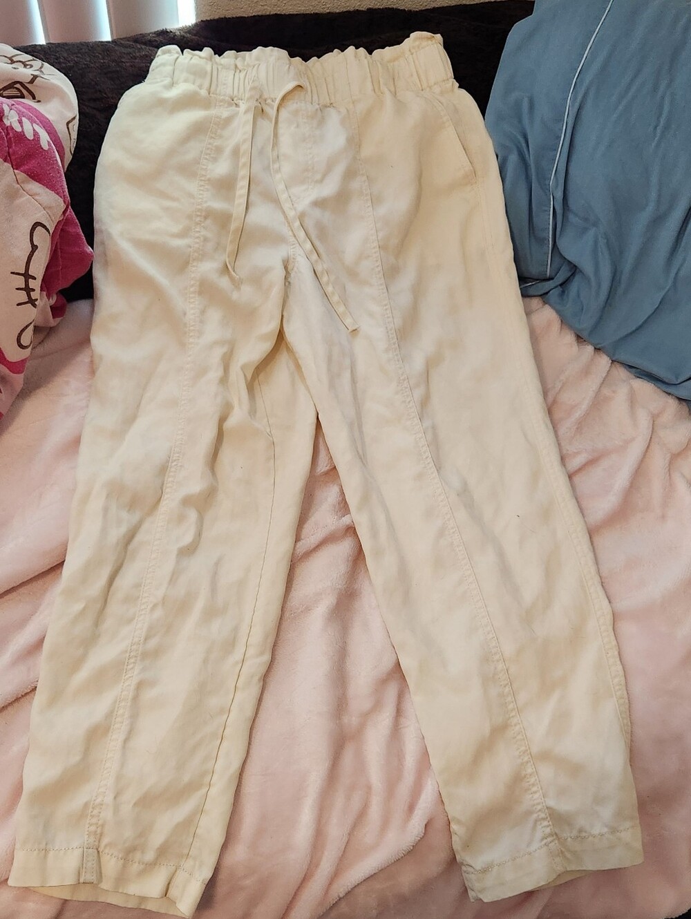 a new day Cream Elastic Waist Utility Pants
